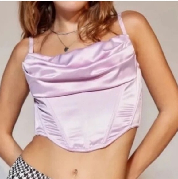 Urban Outfitters Tops - Urban Outfitters Corset Elegant Satin Top